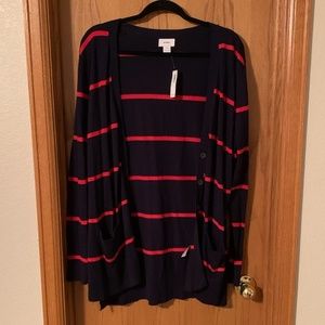 Old Navy Coral/Navy Cardigan